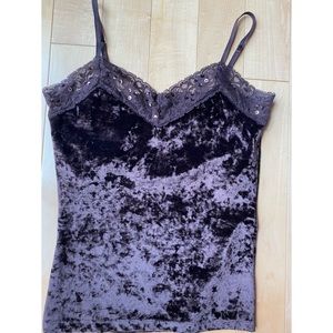 NWOT Chocolate Brown Velvet Cami